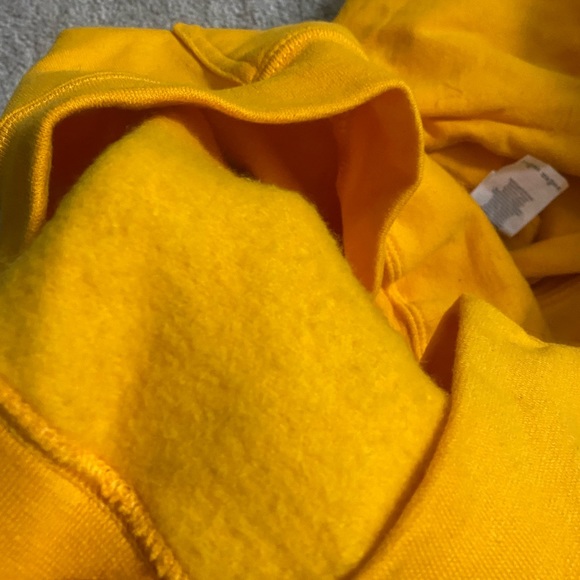 🤍3/35 graphic hoodie in bright yellow - Picture 4 of 4